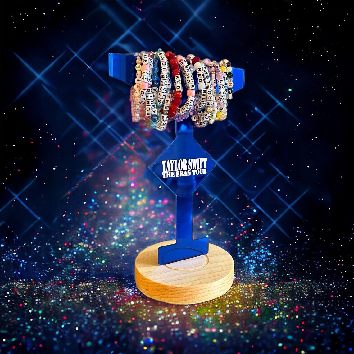 Eras Tour Bracelet Stand, DARK BLUE mirror acrylic